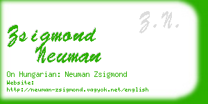 zsigmond neuman business card
